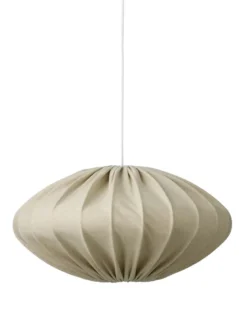 Nielsen Light Jasmin Pendel Lys sand Ø50 cm m.Hvid stofledning