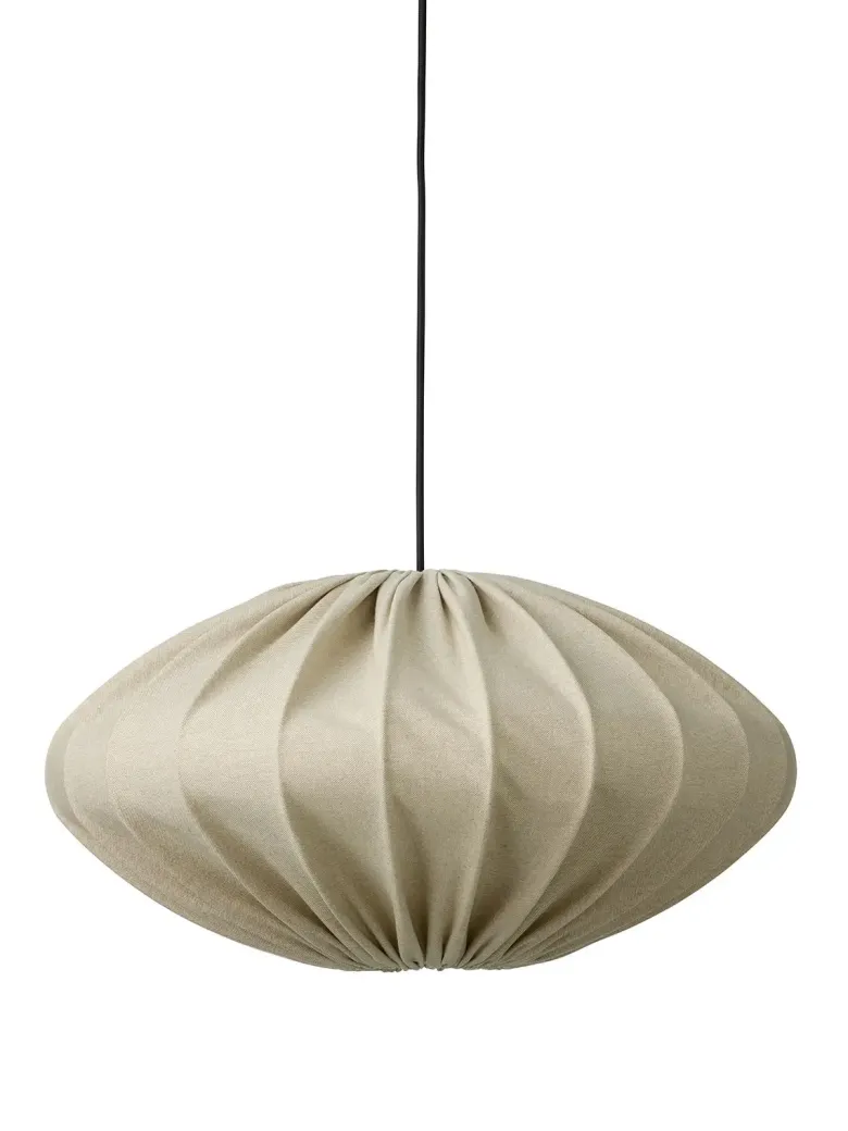 Nielsen Light Jasmin Pendel Lys sand Ø50 cm m.Sort stofledning