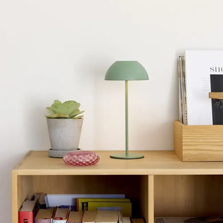 Nielsen Light Luna Genopladelig Bordlampe Støvet grøn