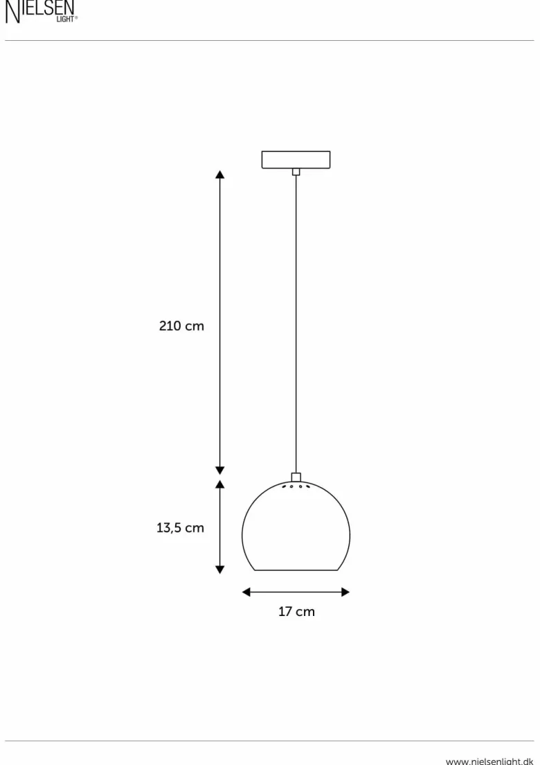Nielsen Light Nice kuglependel kobber Ø17 cm