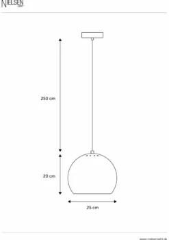 Nielsen Light Nice kuglependel sort Ø25 cm