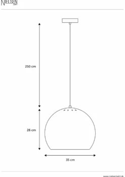 Nielsen Light Nice kuglependel galvaniseret Ø35 cm