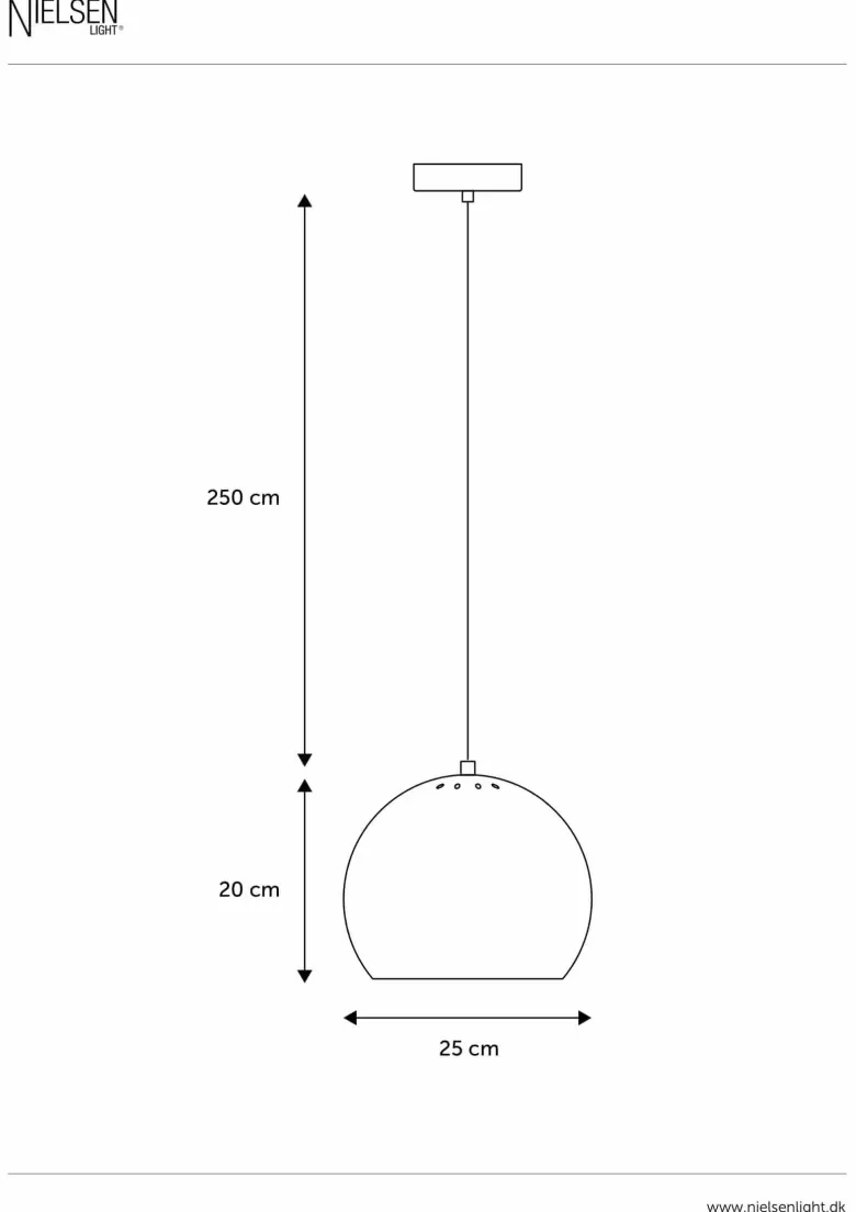 Nielsen Light Nice kuglependel kobber Ø25 cm