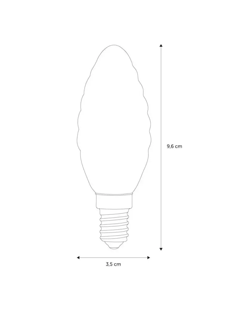 Nielsen Light Snoet Kertepære Gyldent glas 3W