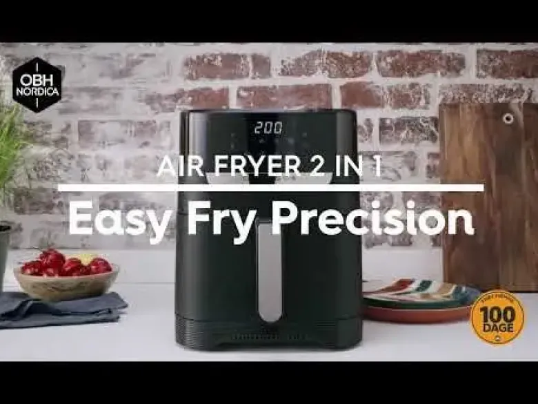 OBH Nordica Airfryer Easy Fry Precision 2-i-1 Sort Digital