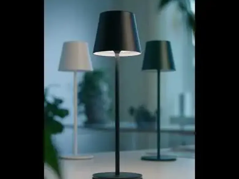 One Genopladelig bordlampe bronze