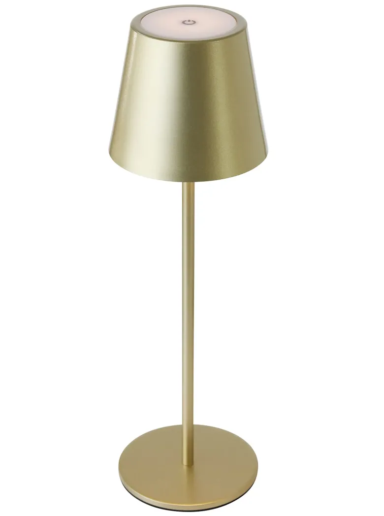 One Genopladelig bordlampe gylden