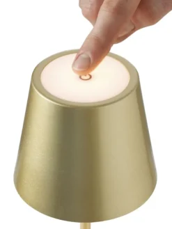 One Genopladelig bordlampe gylden
