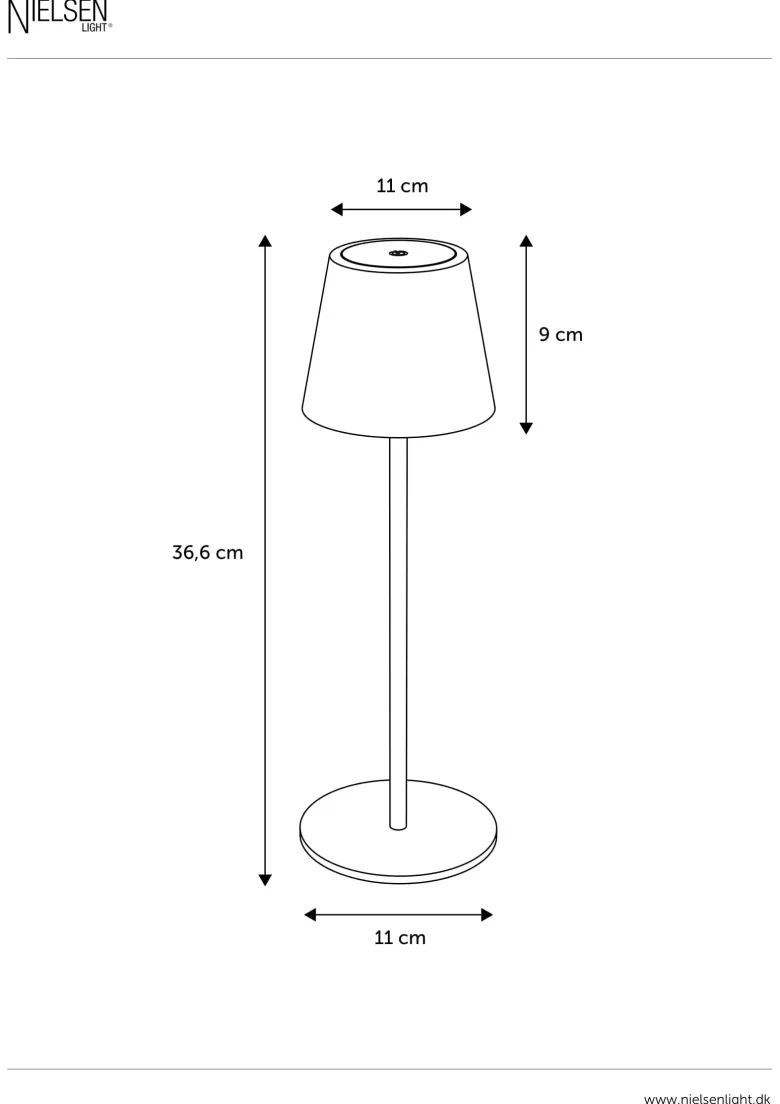 One Genopladelig bordlampe hvid