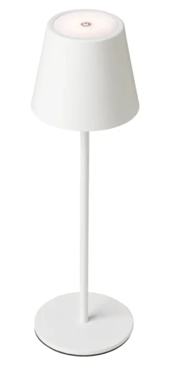 One Genopladelig bordlampe hvid