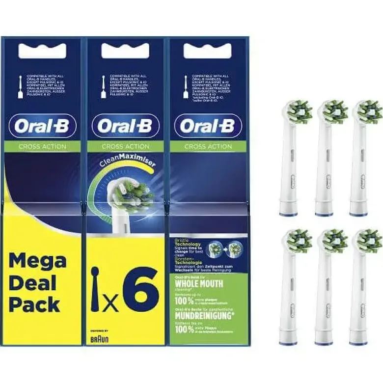 Oral B løse børstehoverder Cross Action 6 stk