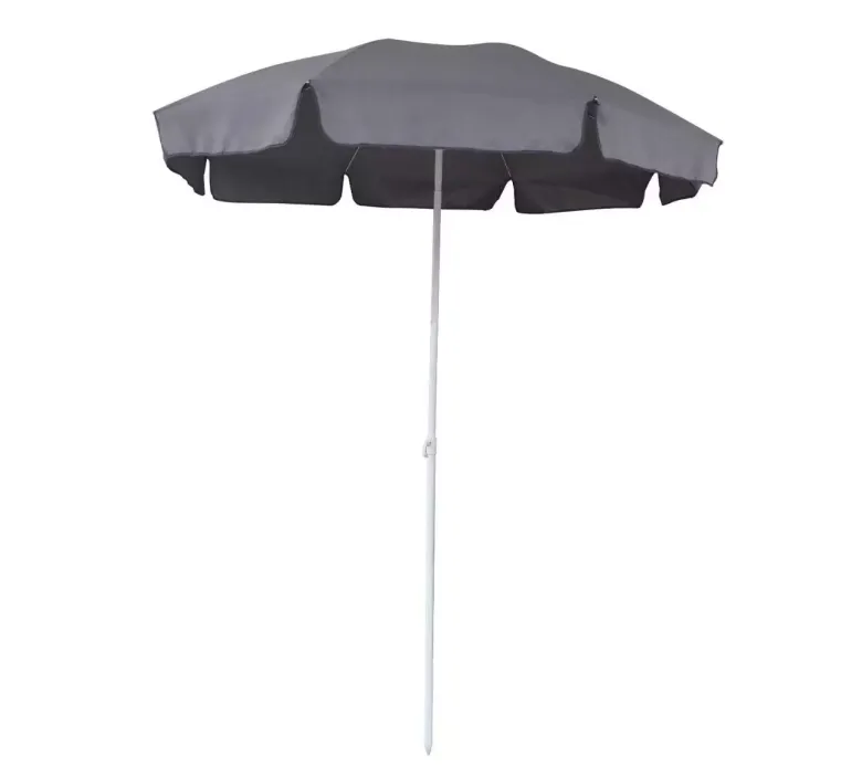 Parasol med tilt 180 cm grå