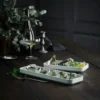 Pillivuyt Plissé Fad rektangulært 36 x 12 cm Hvid