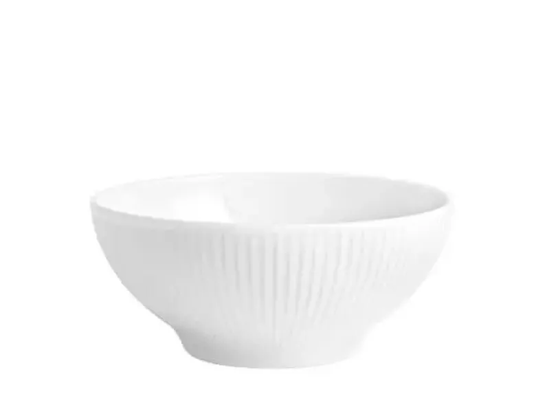 Pillivuyt Plissé Skål Ø18 cm 1 liter Hvid