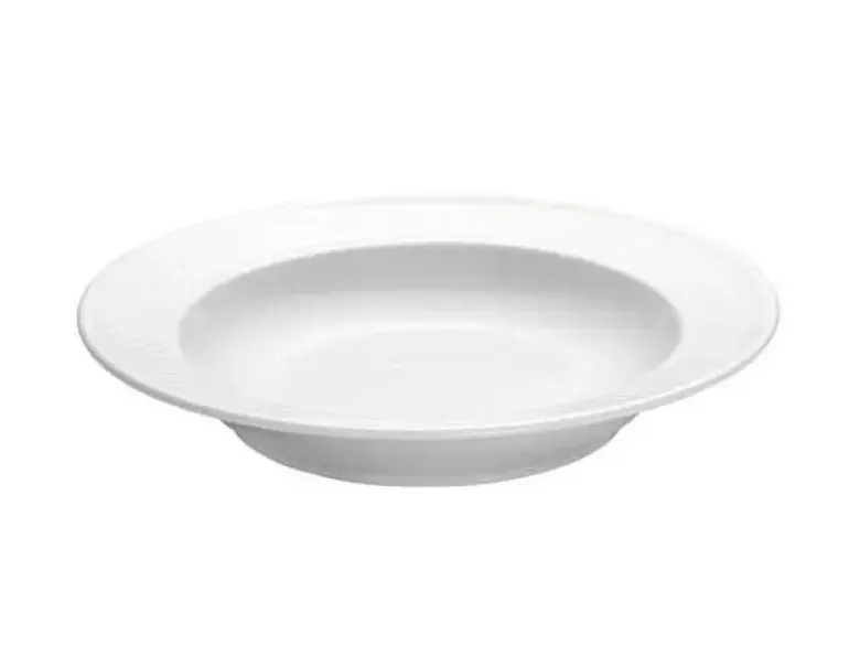 Pillivuyt Plissé Tallerken dyb Ø22 cm Hvid