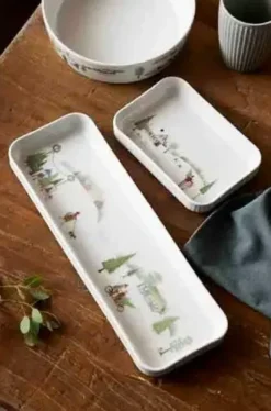 Pillivuyt Vinter Fad rektangulært 18 x 12 cm Hvid