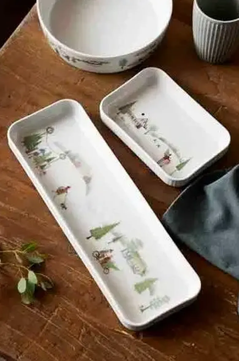 Pillivuyt Vinter Fad rektangulært 18 x 12 cm Hvid
