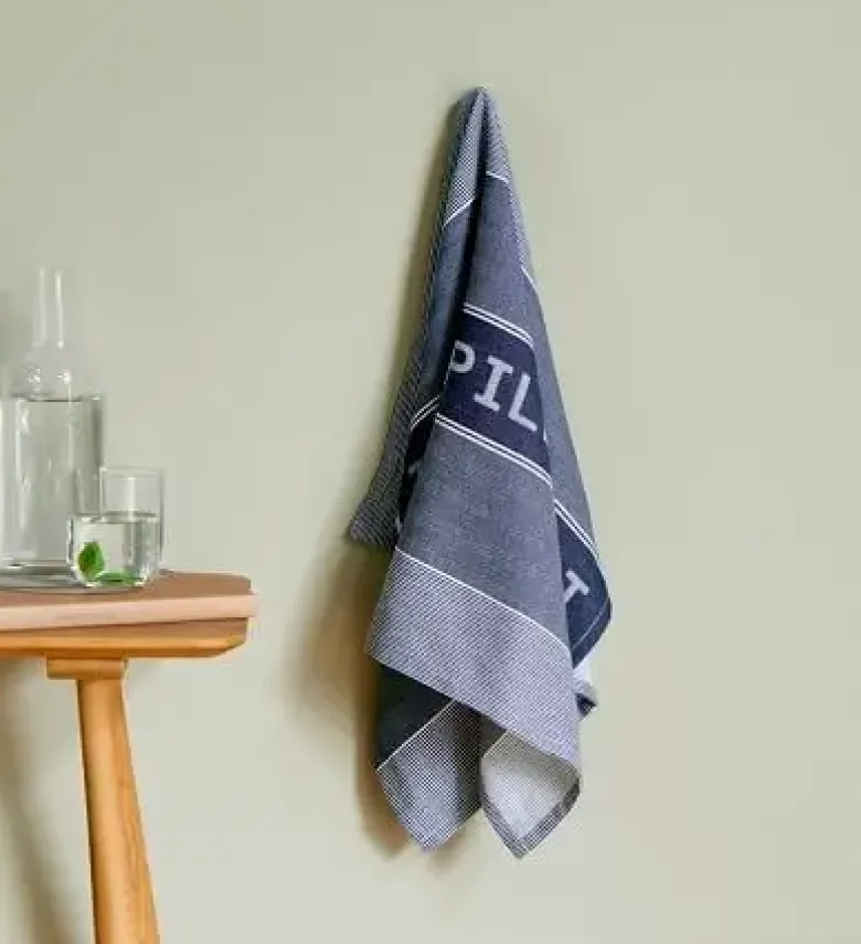 Pillivuyt Viskestykke 80x50 cm stribet blå