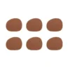 Raw coaster recycled læder Cinnamon brown 6 stk
