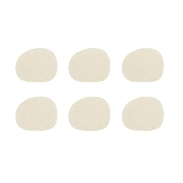 Raw coaster recycled læder Warm nude 6 stk