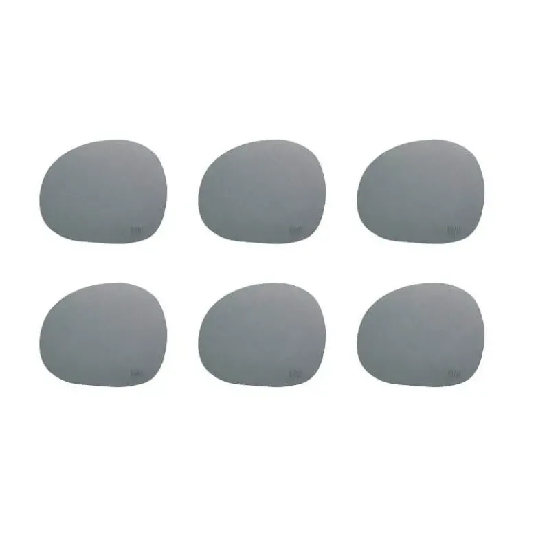 RAW coasters soft silikone 6 stk mørke grå