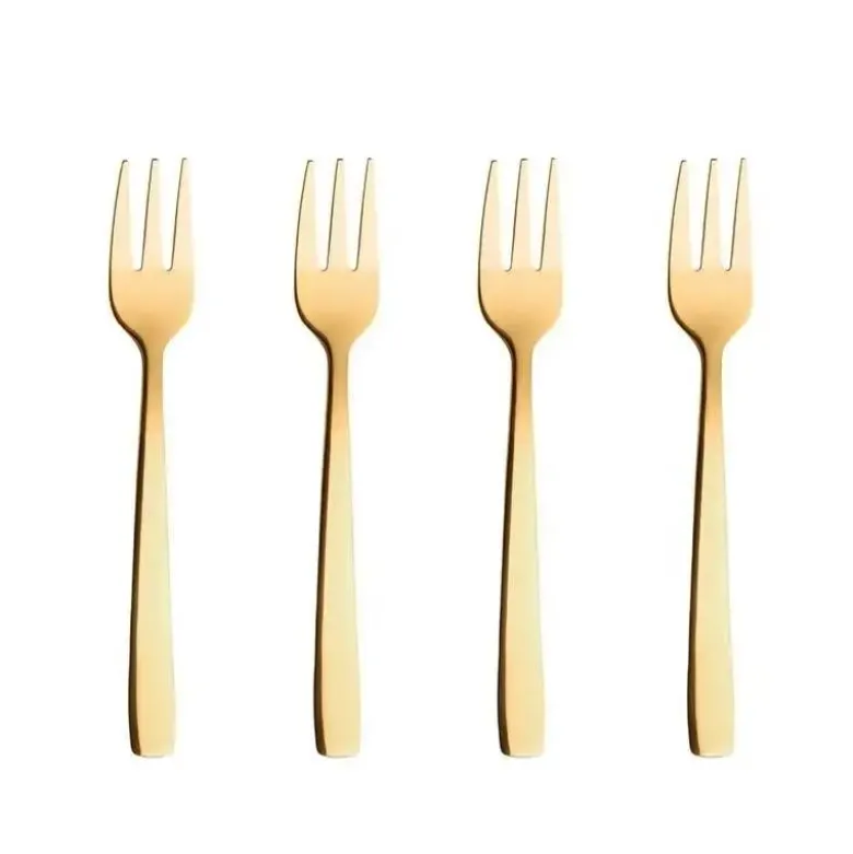 Raw kagegafler guld belægning - 4 stk
