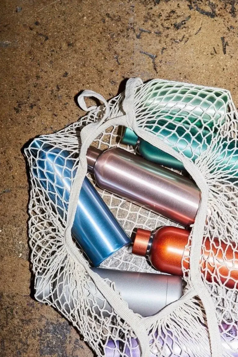 Raw termoflaske i stål metallic sølv 0,5L