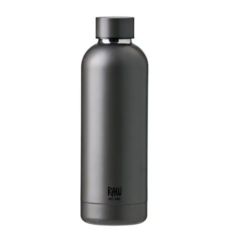 Raw termoflaske i stål metallic Dark Grey 0,5L