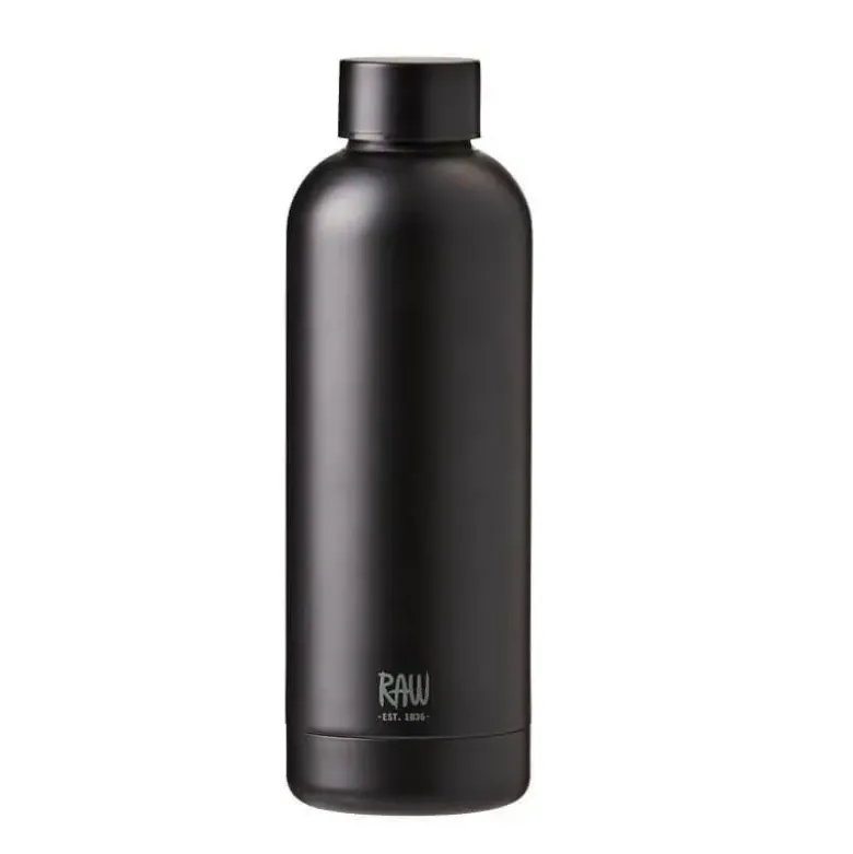 Raw termoflaske i stål Sort 0,5L