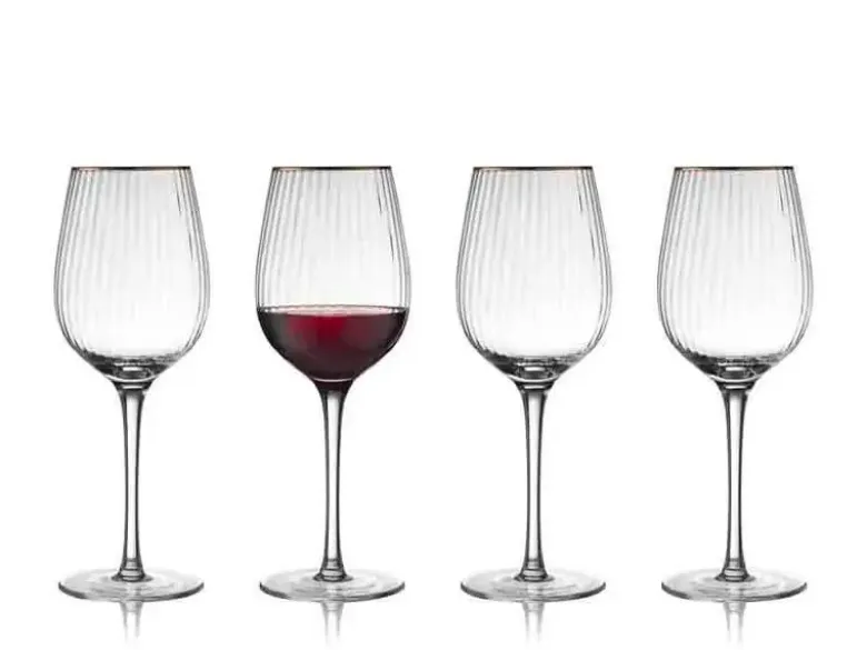 Rødvinsglas Palermo Gold 40 cl 4 stk