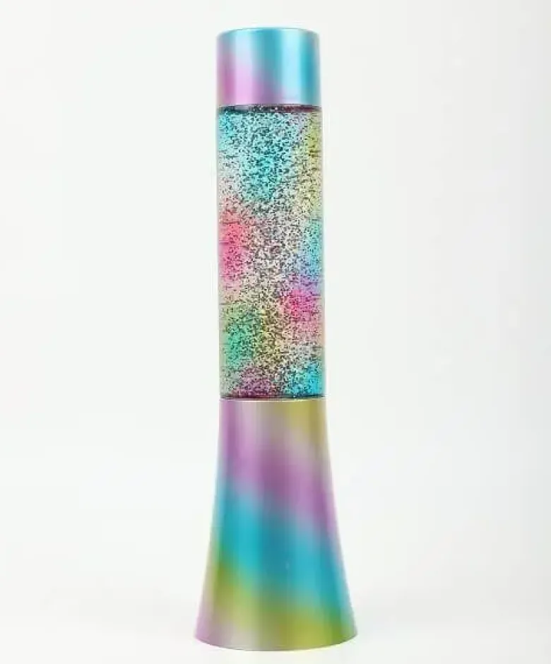 Regnbue glitterlampe til batteri