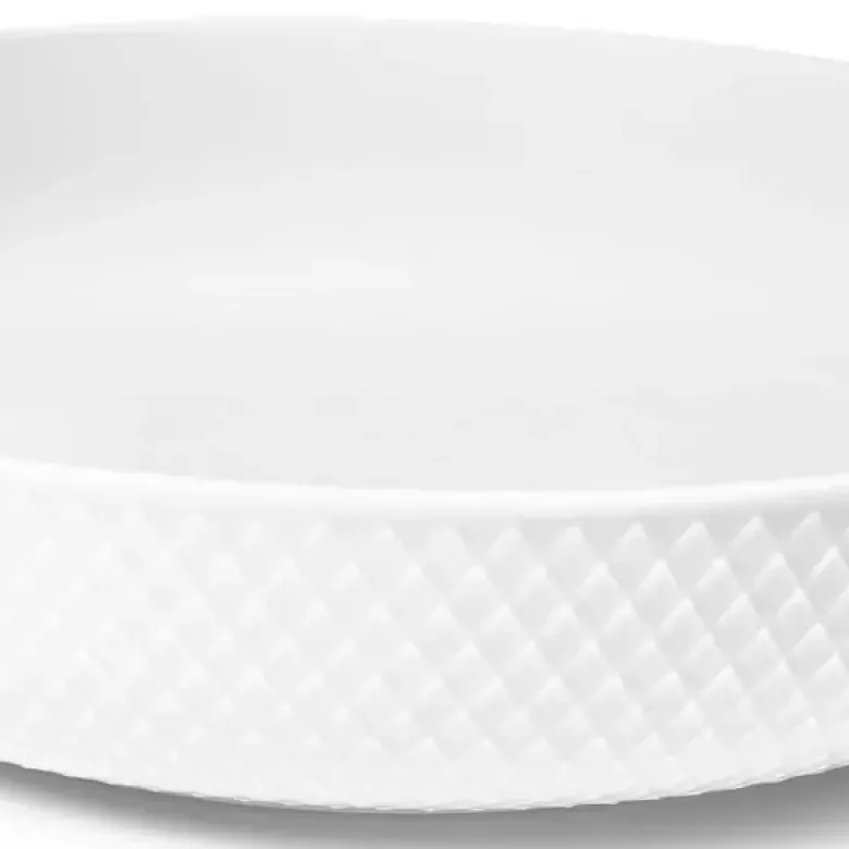 Rhombe serveringsskål Ø28,5 cm hvid