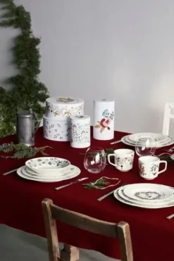 Rosendahl Kagedåse GC Cottage Opbevaringsdåse Ø10 cm./Ø11 cm. hvid m. deko 2 stk.