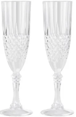 Schou Champagneglas 25 cl. klar plast 2 stk.