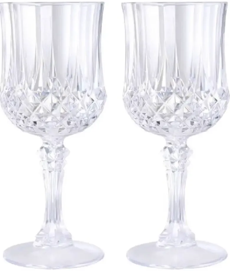 Schou Vinglas 20 cl 2 stk klar plast