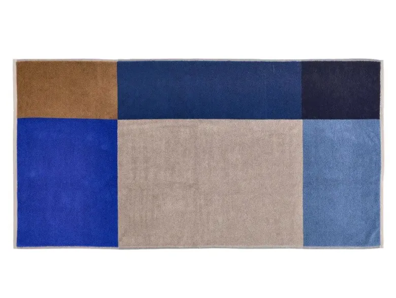 Södahl Color Block Håndklæde 70 x 140 cm Blå
