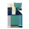 Södahl Color Block Sengetøj 140 x 220 cm Søgrøn