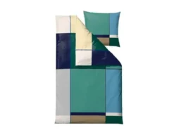Södahl Color Block Sengetøj 140 x 220 cm Søgrøn
