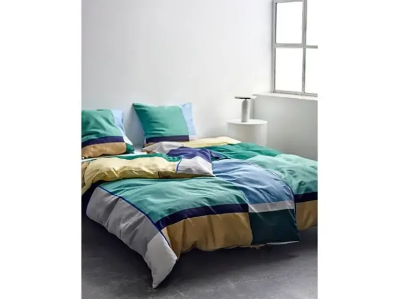 Södahl Color Block Sengetøj 140 x 220 cm Søgrøn
