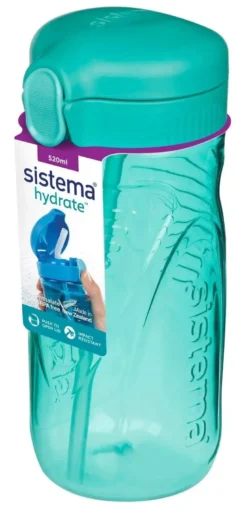 Sistema Drikkedunk Quick Flip 520 ml aqua med sugerør