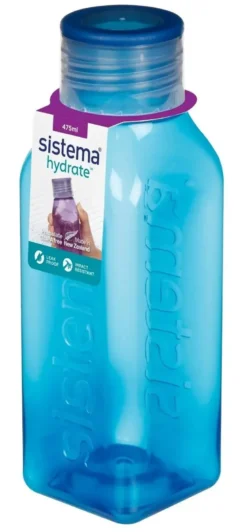 Sistema Drikkeflaske small square 475 ml mørke blå