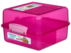 Sistema Lunch cube madkasse pink/pink