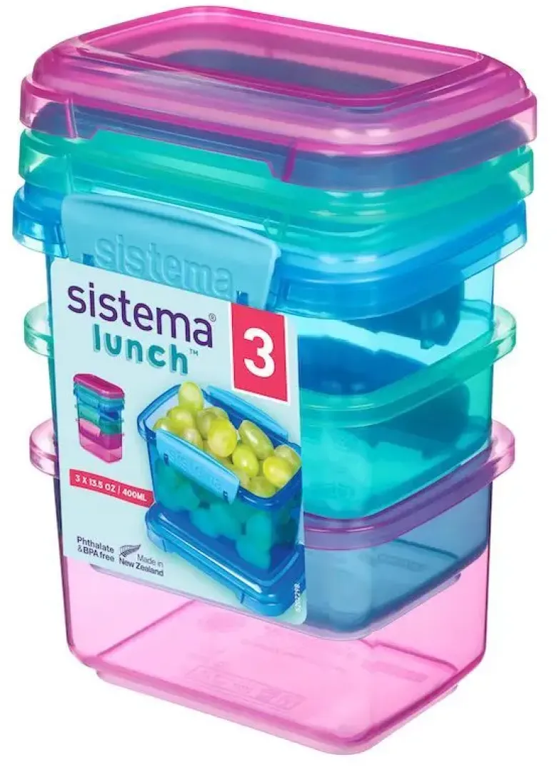 Sistema Lunch Pack Coloured 3 stk 400 ml
