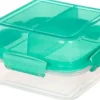 Sistema Lunch Stack Square opdelt flip madkasse Aqua