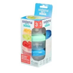 Sistema Mini Bites To Go 3 pack 130 ml grøn/koral/blå