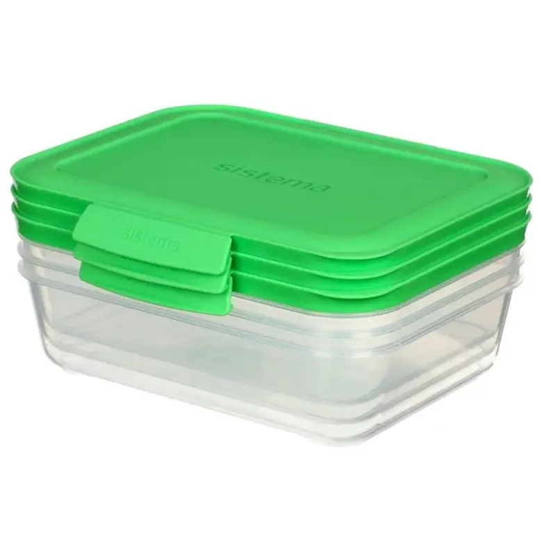 Sistema Nest It Meal Prep 3Pack 1l grøn