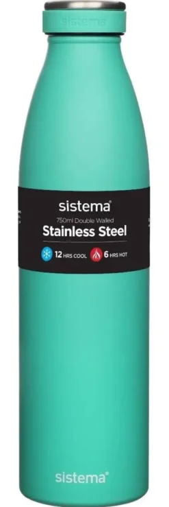 Sistema Stainless Steel drikkeflaske 750 ml - Turkis