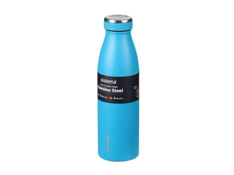Sistema Stainless Steel drikkeflaske 500 ml Blågrøn