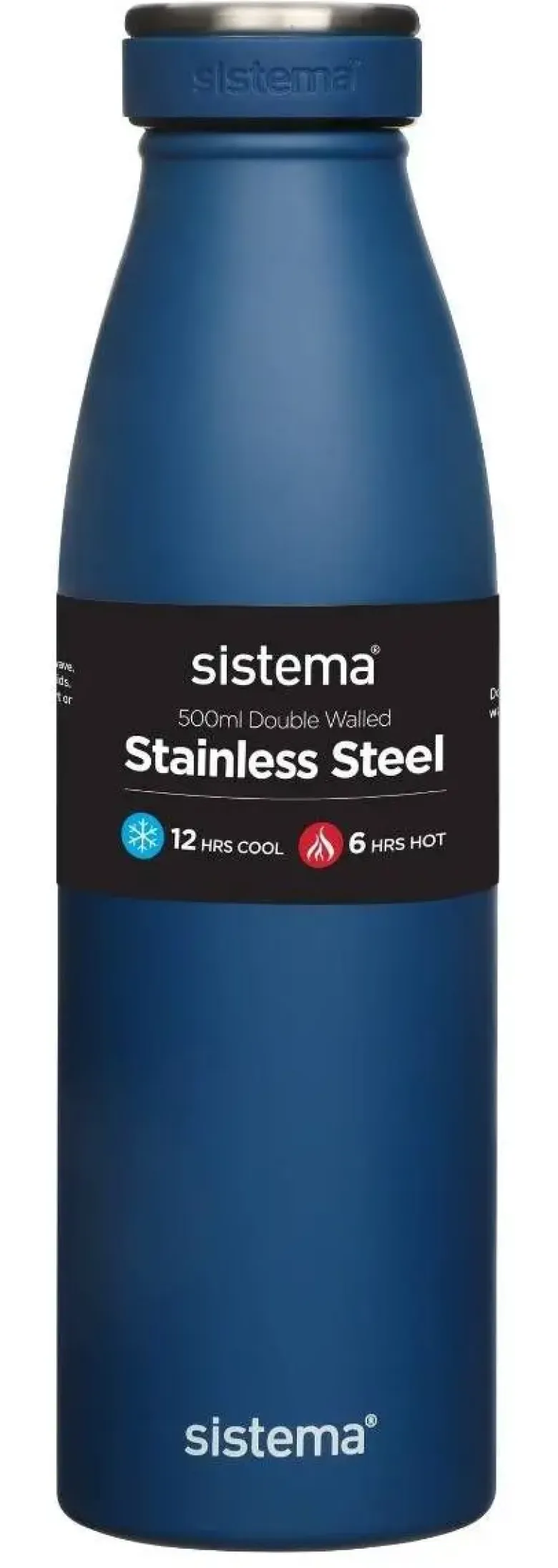 Sistema Stainless Steel drikkeflaske 500 ml - Mørke Blå