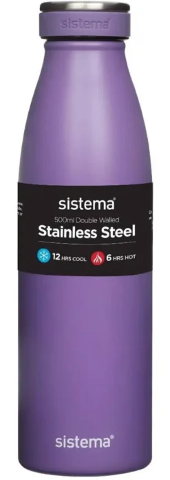 Sistema Stainless Steel drikkeflaske 500 ml Lilla